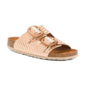 FUN VERBENAS Made In Spain Leather Ruth Flat Sandals